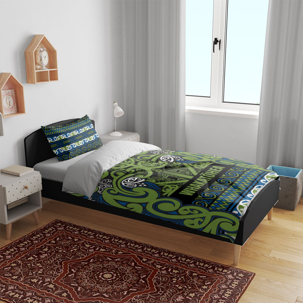 Aotearoa Iwi Whakatohea Bedding Set Maori Wharenui House Tribal Pattern
