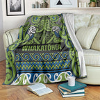 Aotearoa Iwi Whakatohea Blanket Maori Wharenui House Tribal Pattern