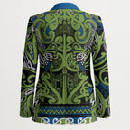 Aotearoa Iwi Whakatohea Blazer Maori Wharenui House Tribal Pattern