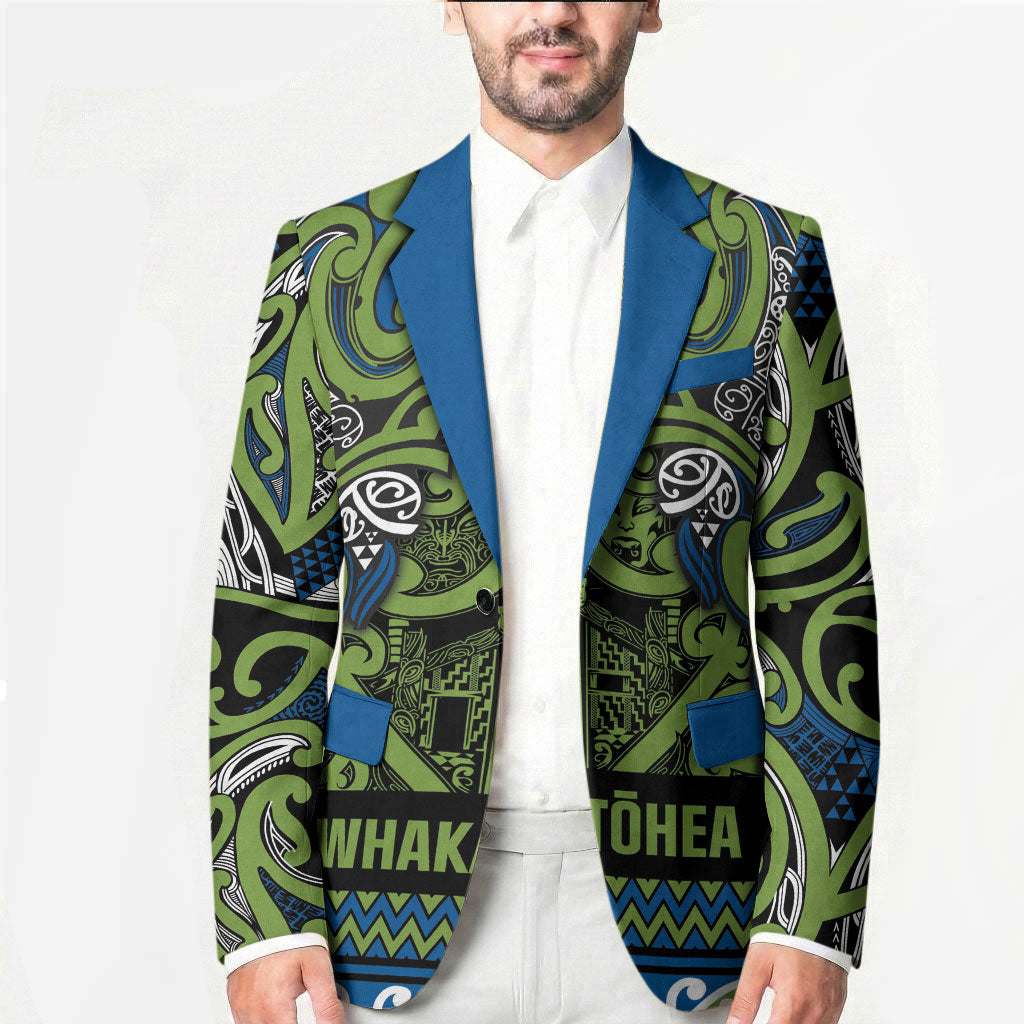 Aotearoa Iwi Whakatohea Blazer Maori Wharenui House Tribal Pattern