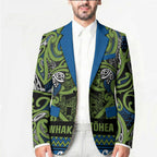 Aotearoa Iwi Whakatohea Blazer Maori Wharenui House Tribal Pattern
