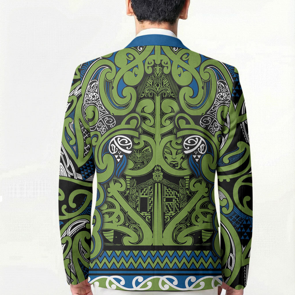 Aotearoa Iwi Whakatohea Blazer Maori Wharenui House Tribal Pattern