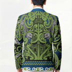 Aotearoa Iwi Whakatohea Blazer Maori Wharenui House Tribal Pattern