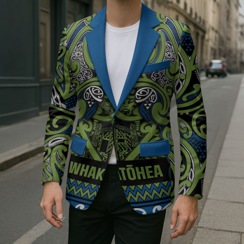 Aotearoa Iwi Whakatohea Blazer Maori Wharenui House Tribal Pattern