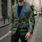 Aotearoa Iwi Whakatohea Blazer Maori Wharenui House Tribal Pattern