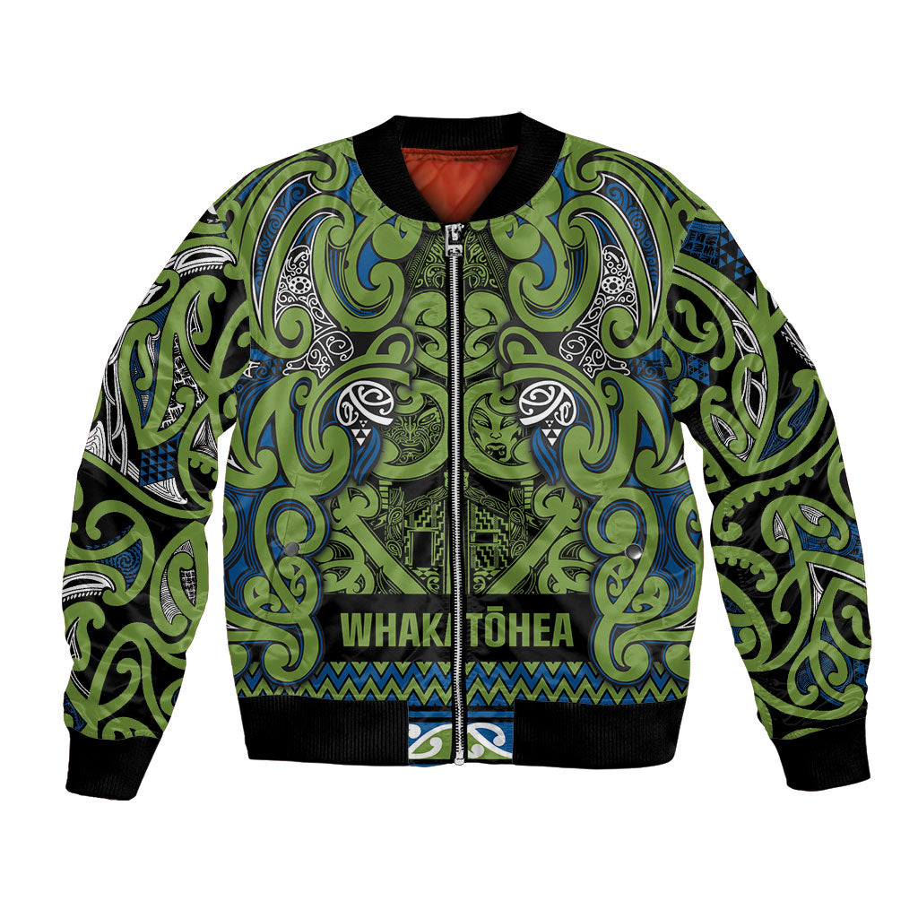 Aotearoa Iwi Whakatohea Bomber Jacket Maori Wharenui House Tribal Pattern