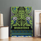Aotearoa Iwi Whakatohea Canvas Wall Art Maori Wharenui House Tribal Pattern