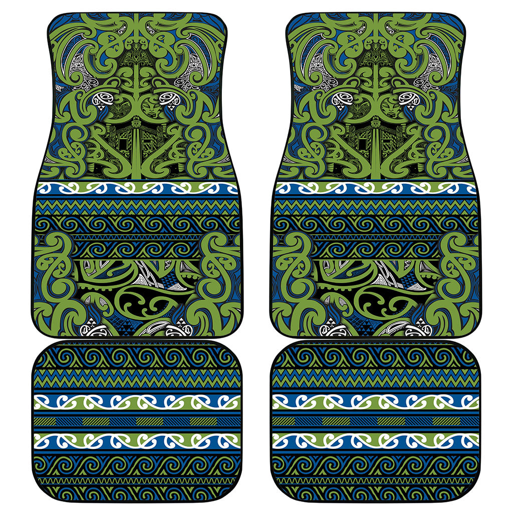 Aotearoa Iwi Whakatohea Car Mats Maori Wharenui House Tribal Pattern