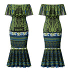 Aotearoa Iwi Whakatohea Couples Matching Mermaid Dress and Hawaiian Shirt Maori Wharenui House Tribal Pattern