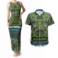 Aotearoa Iwi Whakatohea Couples Matching Tank Maxi Dress and Hawaiian Shirt Maori Wharenui House Tribal Pattern