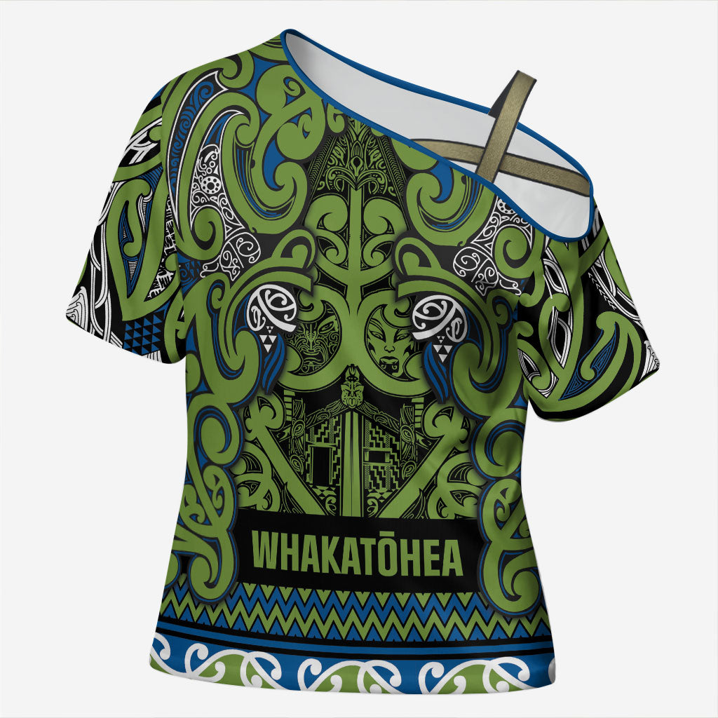 Aotearoa Iwi Whakatohea Cross Shoulder Shirt Maori Wharenui House Tribal Pattern