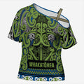 Aotearoa Iwi Whakatohea Cross Shoulder Shirt Maori Wharenui House Tribal Pattern