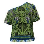 Aotearoa Iwi Whakatohea Cross Shoulder Shirt Maori Wharenui House Tribal Pattern