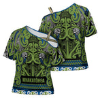 Aotearoa Iwi Whakatohea Cross Shoulder Shirt Maori Wharenui House Tribal Pattern