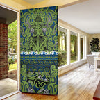 Aotearoa Iwi Whakatohea Door Cover Maori Wharenui House Tribal Pattern