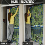 Aotearoa Iwi Whakatohea Door Cover Maori Wharenui House Tribal Pattern