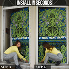 Aotearoa Iwi Whakatohea Door Cover Maori Wharenui House Tribal Pattern