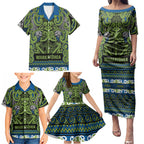 Aotearoa Iwi Whakatohea Family Matching Puletasi and Hawaiian Shirt Maori Wharenui House Tribal Pattern