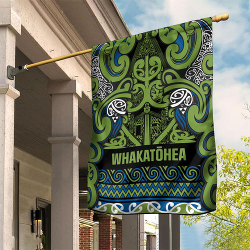Aotearoa Iwi Whakatohea Garden Flag Maori Wharenui House Tribal Pattern