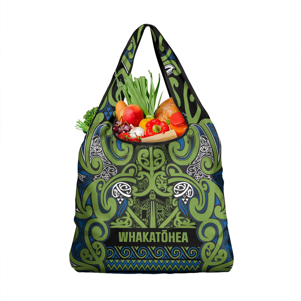 Aotearoa Iwi Whakatohea Grocery Bag Maori Wharenui House Tribal Pattern