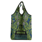 Aotearoa Iwi Whakatohea Grocery Bag Maori Wharenui House Tribal Pattern