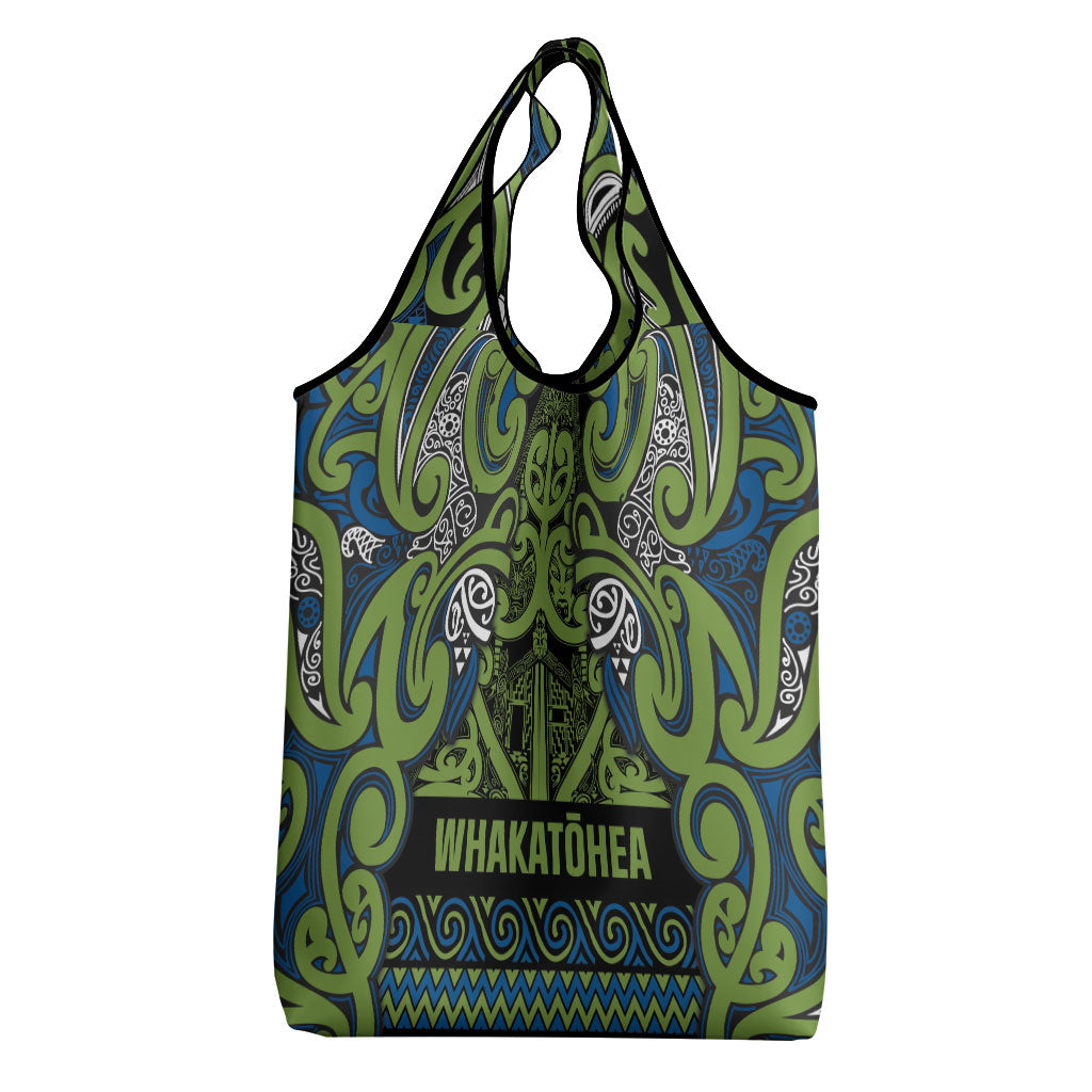 Aotearoa Iwi Whakatohea Grocery Bag Maori Wharenui House Tribal Pattern