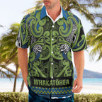 Aotearoa Iwi Whakatohea Hawaiian Shirt Maori Wharenui House Tribal Pattern