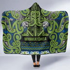 Aotearoa Iwi Whakatohea Hooded Blanket Maori Wharenui House Tribal Pattern