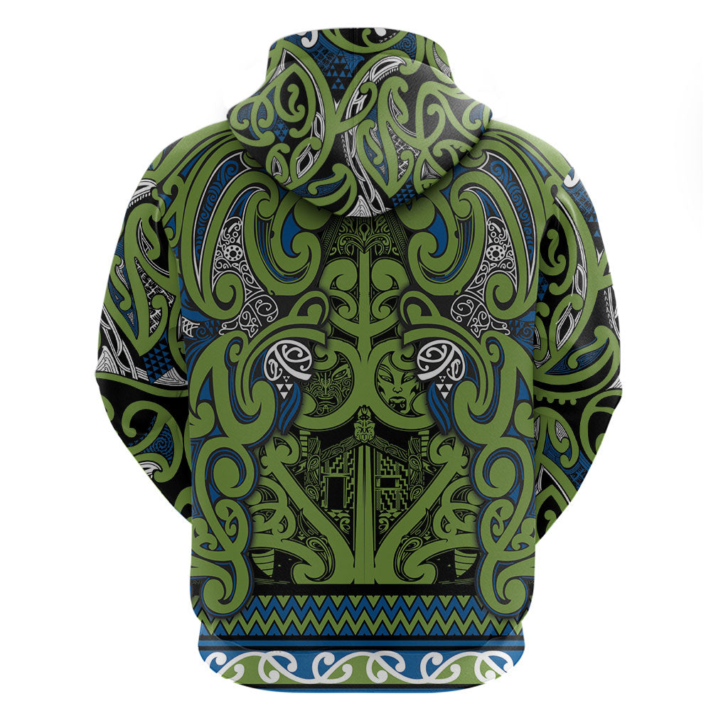 Aotearoa Iwi Whakatohea Hoodie Maori Wharenui House Tribal Pattern