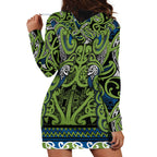 Aotearoa Iwi Whakatohea Hoodie Dress Maori Wharenui House Tribal Pattern