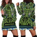 Aotearoa Iwi Whakatohea Hoodie Dress Maori Wharenui House Tribal Pattern