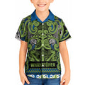 Aotearoa Iwi Whakatohea Kid Hawaiian Shirt Maori Wharenui House Tribal Pattern