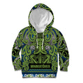 Aotearoa Iwi Whakatohea Kid Hoodie Maori Wharenui House Tribal Pattern