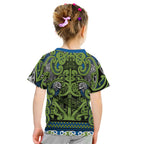 Aotearoa Iwi Whakatohea Kid T Shirt Maori Wharenui House Tribal Pattern