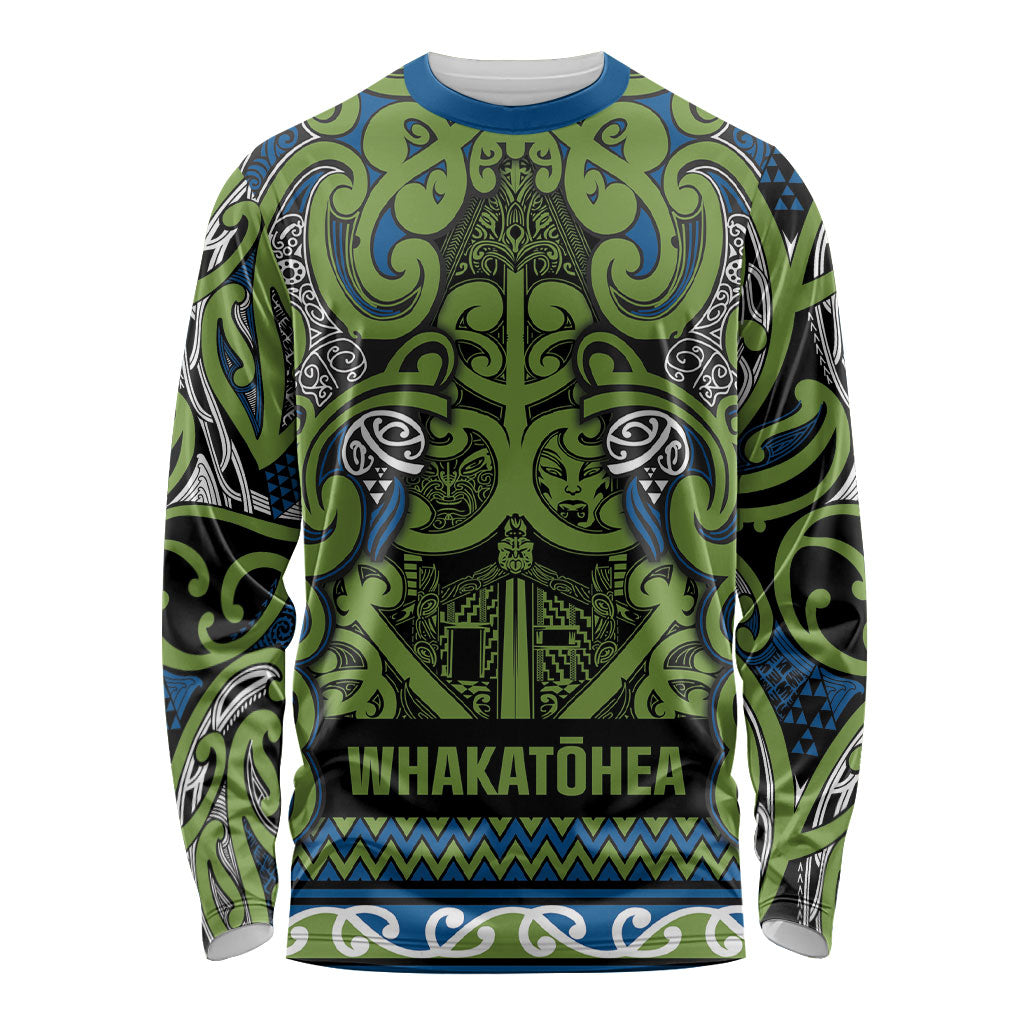 Aotearoa Iwi Whakatohea Long Sleeve Shirt Maori Wharenui House Tribal Pattern