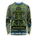 Aotearoa Iwi Whakatohea Long Sleeve Shirt Maori Wharenui House Tribal Pattern