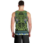Aotearoa Iwi Whakatohea Men Tank Top Maori Wharenui House Tribal Pattern