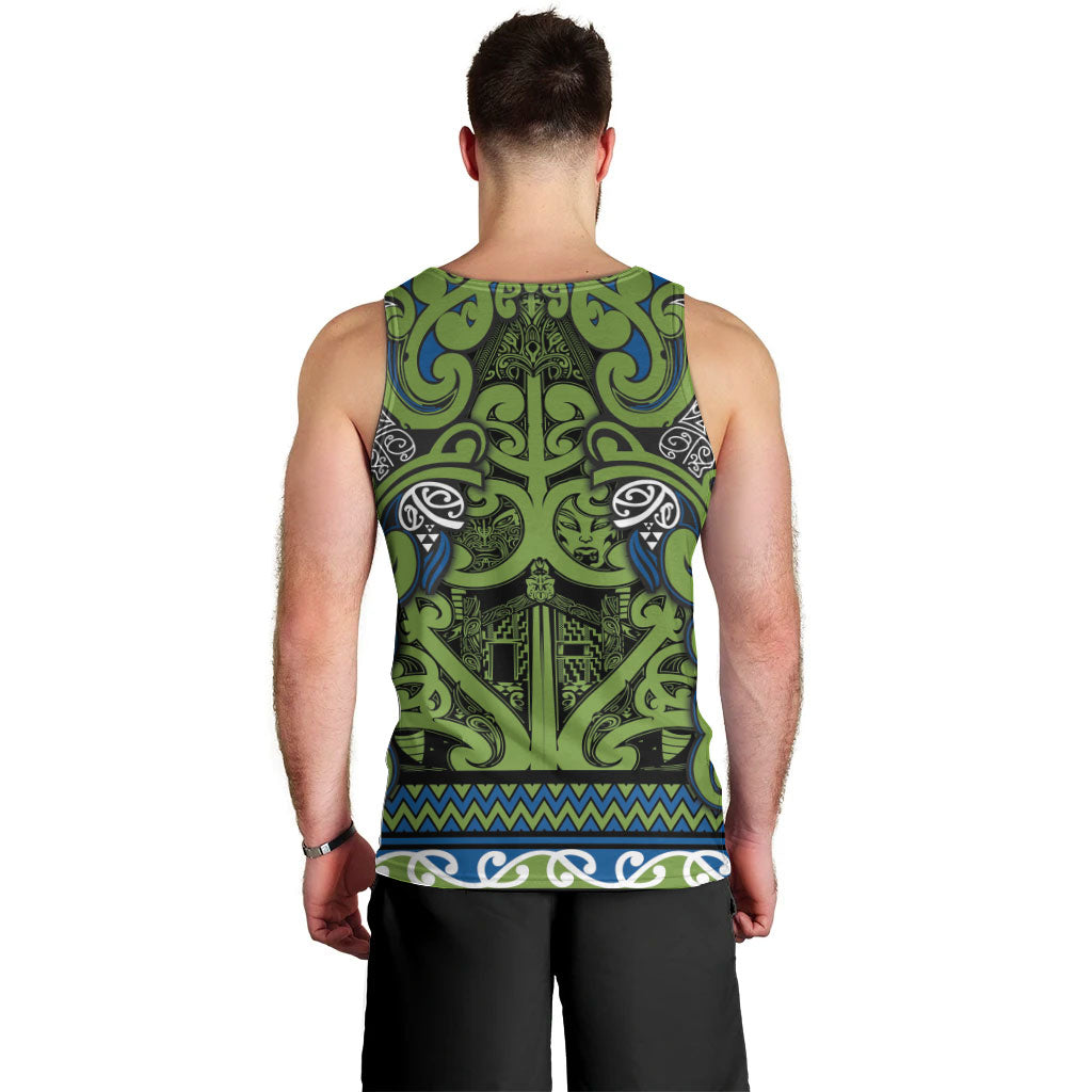 Aotearoa Iwi Whakatohea Men Tank Top Maori Wharenui House Tribal Pattern