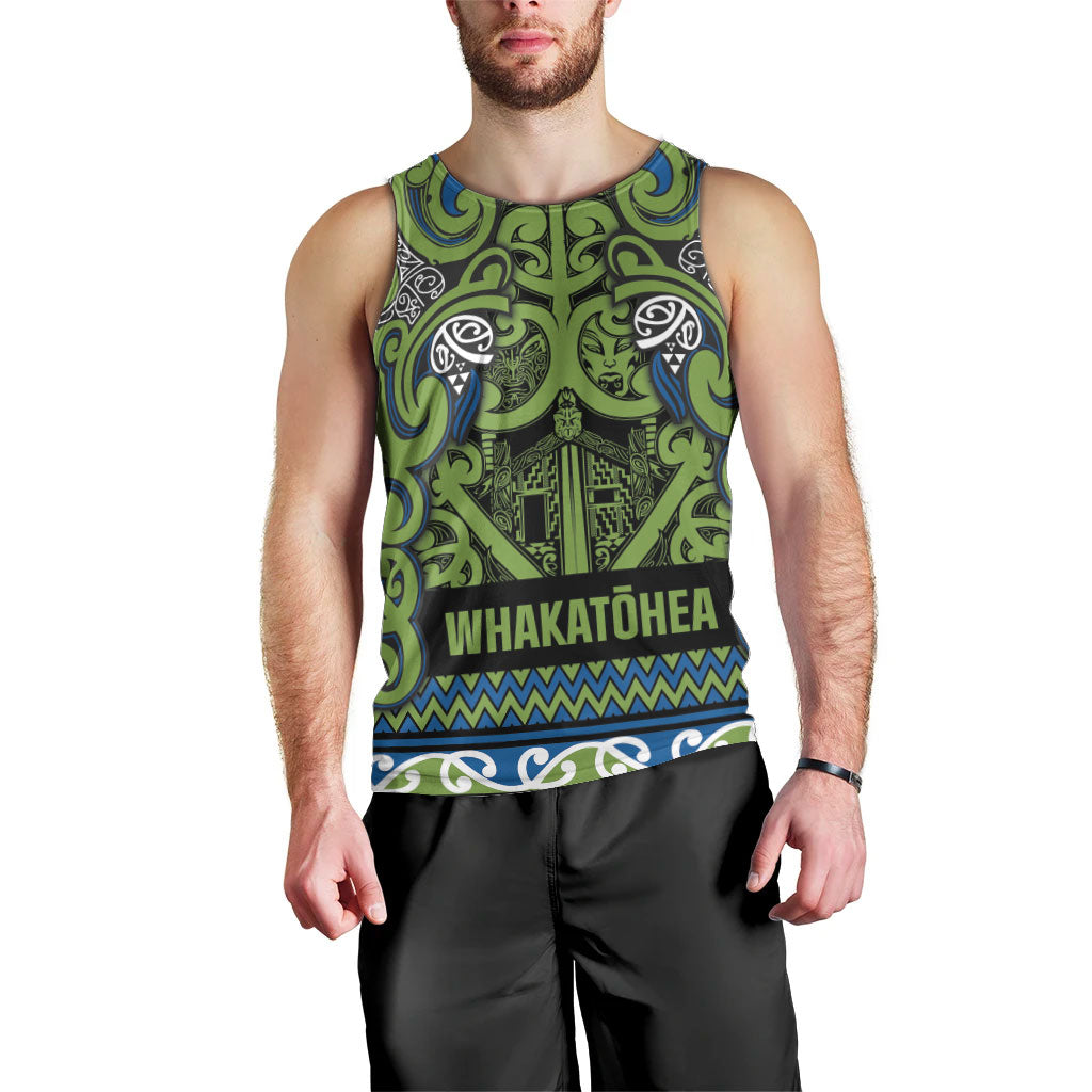 Aotearoa Iwi Whakatohea Men Tank Top Maori Wharenui House Tribal Pattern