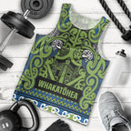 Aotearoa Iwi Whakatohea Men Tank Top Maori Wharenui House Tribal Pattern