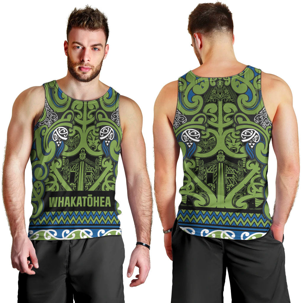 Aotearoa Iwi Whakatohea Men Tank Top Maori Wharenui House Tribal Pattern