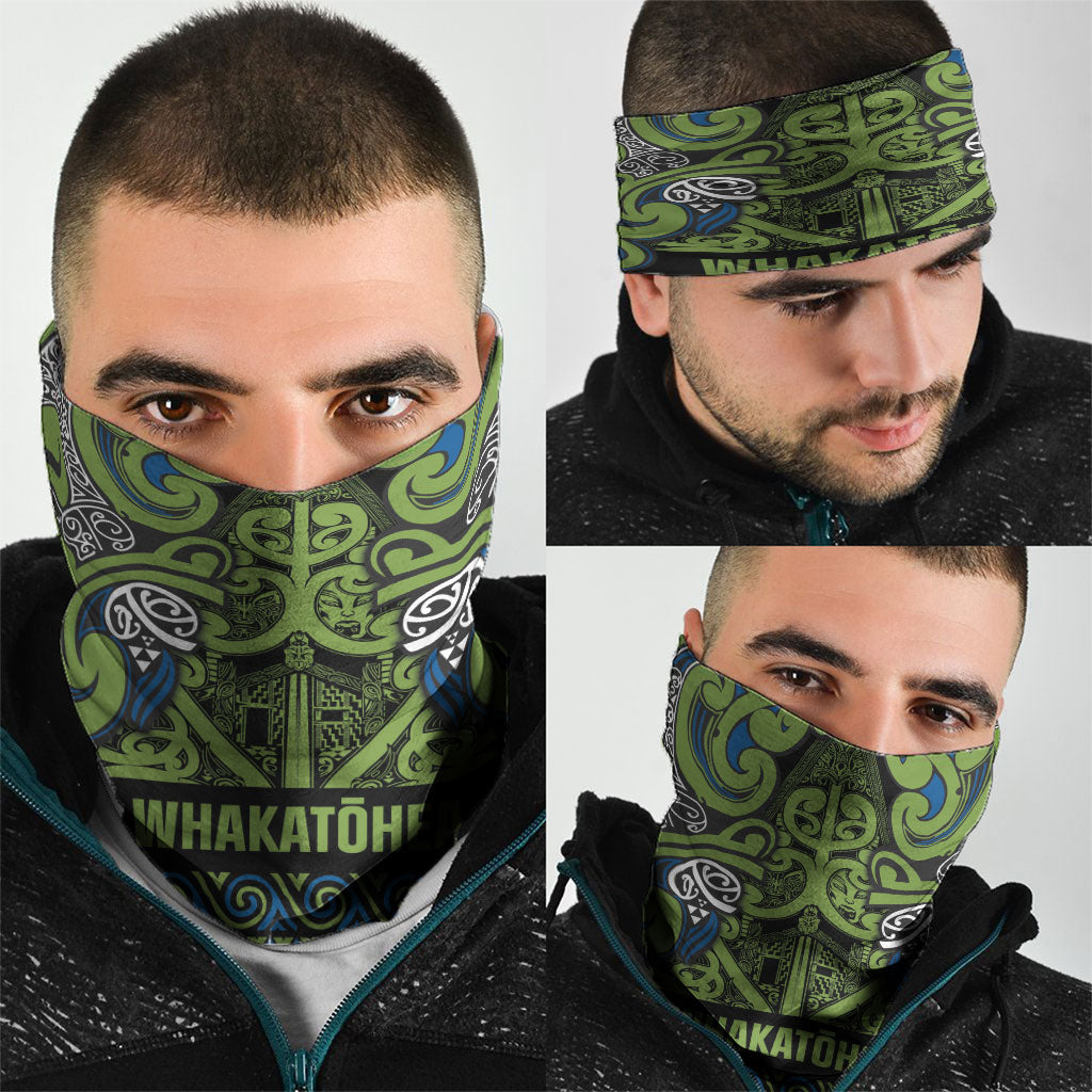 Aotearoa Iwi Whakatohea Neck Gaiter Maori Wharenui House Tribal Pattern