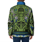 Aotearoa Iwi Whakatohea Padded Jacket Maori Wharenui House Tribal Pattern