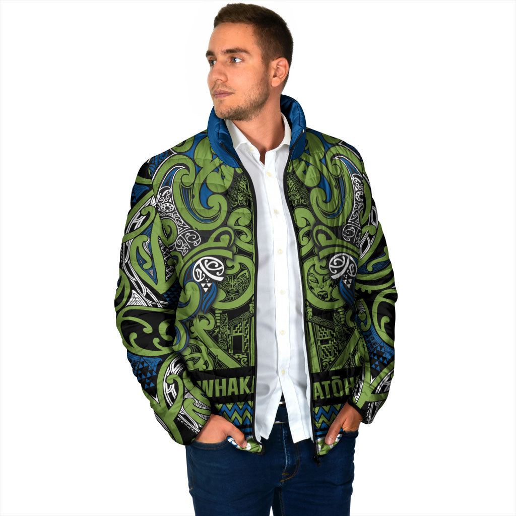 Aotearoa Iwi Whakatohea Padded Jacket Maori Wharenui House Tribal Pattern