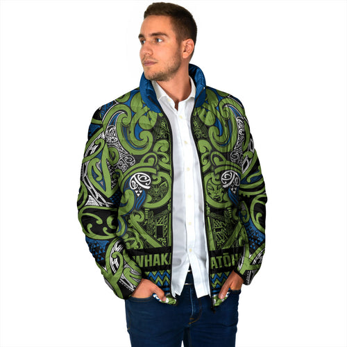 Aotearoa Iwi Whakatohea Padded Jacket Maori Wharenui House Tribal Pattern