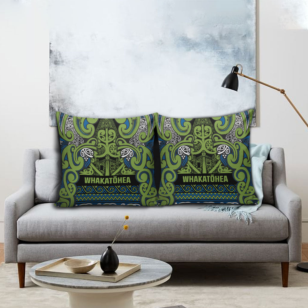 Aotearoa Iwi Whakatohea Pillow Cover Maori Wharenui House Tribal Pattern