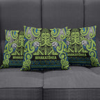Aotearoa Iwi Whakatohea Pillow Cover Maori Wharenui House Tribal Pattern