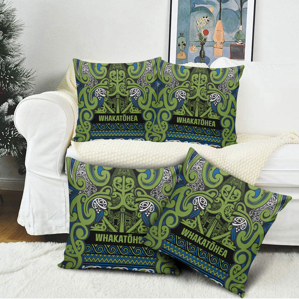 Aotearoa Iwi Whakatohea Pillow Cover Maori Wharenui House Tribal Pattern