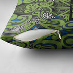 Aotearoa Iwi Whakatohea Pillow Cover Maori Wharenui House Tribal Pattern