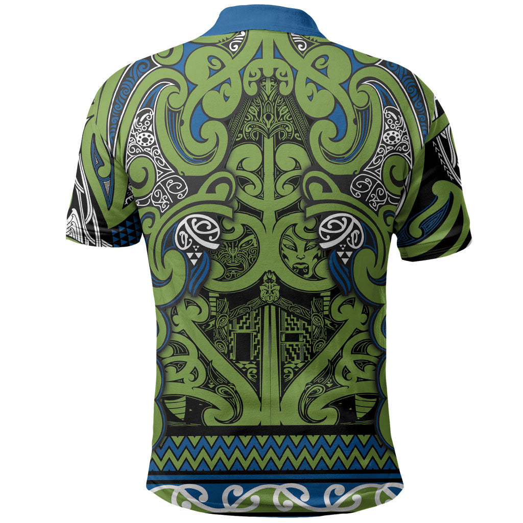 Aotearoa Iwi Whakatohea Polo Shirt Maori Wharenui House Tribal Pattern